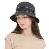 안드레아바나 여성 클로슈 햇 - 블랙 안드레아바나 여성 클로슈 햇 - 블랙