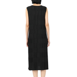 요이츠 여성 민소매 드레스 - 블랙 솔리드
