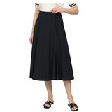 레니본 여성 플레어 스커트 - 블랙