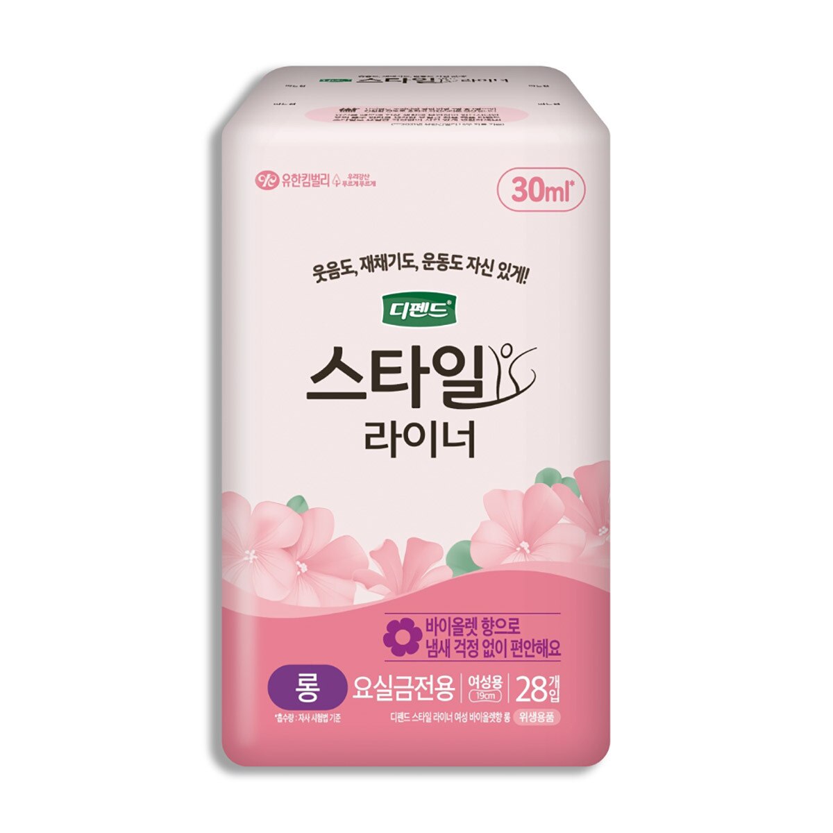 디펜드 스타일 라이너 바이올렛향 28개 x 4팩 - 롱