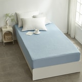 루마인 홈 순면 방수 매트리스 커버 - 싱글, 블루