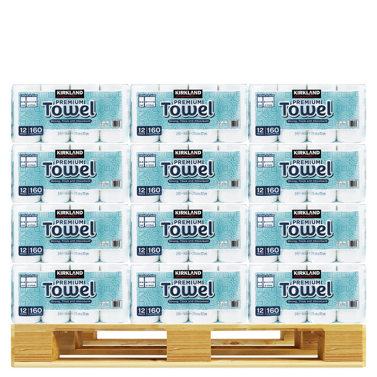 Kirkland Signature Paper Towel 160ct x 12roll x 24