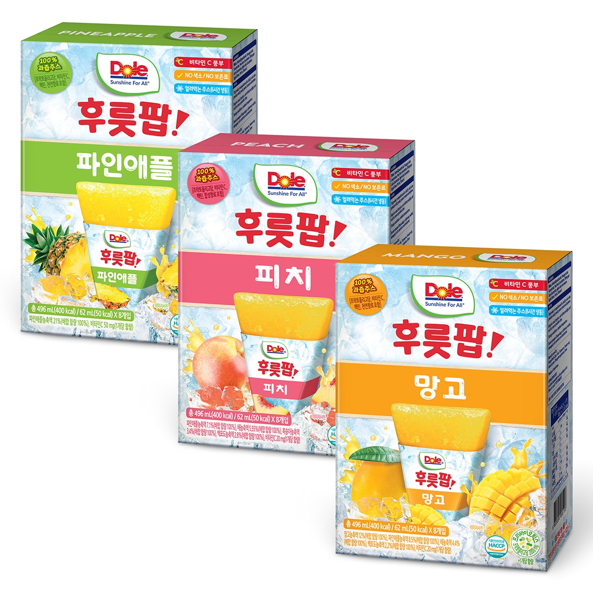 DOLE 후룻팝 62ml x 8 x 8박스