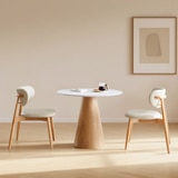 코아 원형 세라믹 식탁 세트 - 내추럴 코아 원형 세라믹 식탁 세트 - 내추럴