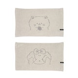 무한타올 늘어나는 타월지 캐릭터 베개커버 50x70cm용, 2P - 그레이