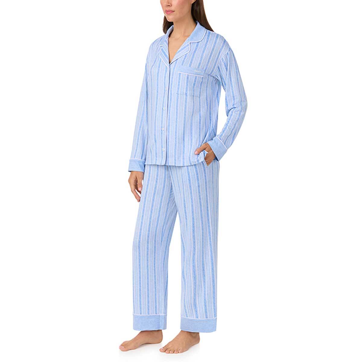 DKNY 여성 소프트 코지 파자마 세트 - 블루