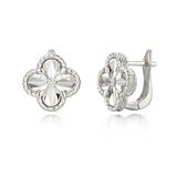 론드 에클레어 다이아몬드 귀걸이 - 화이트골드