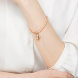 비행기 펜던트 볼체인 은 팔찌