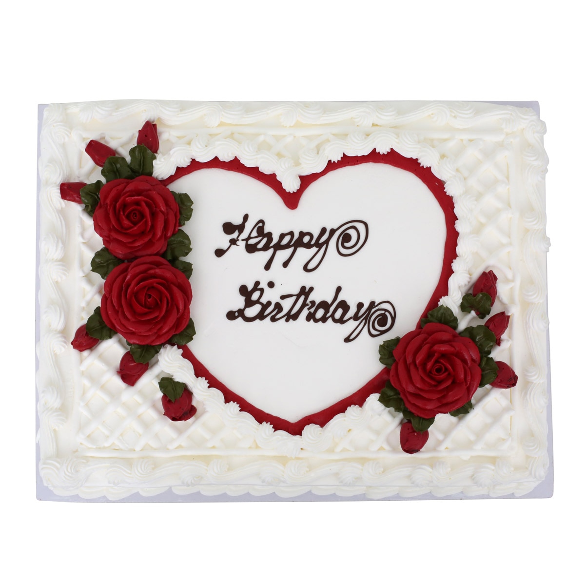 화이트 하프시트케이크 - 하트 로즈 화이트 하프시트케이크 - 하트 로즈