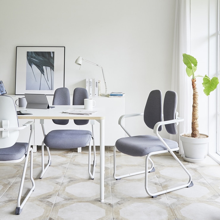 듀오백 팔걸이 학생 의자