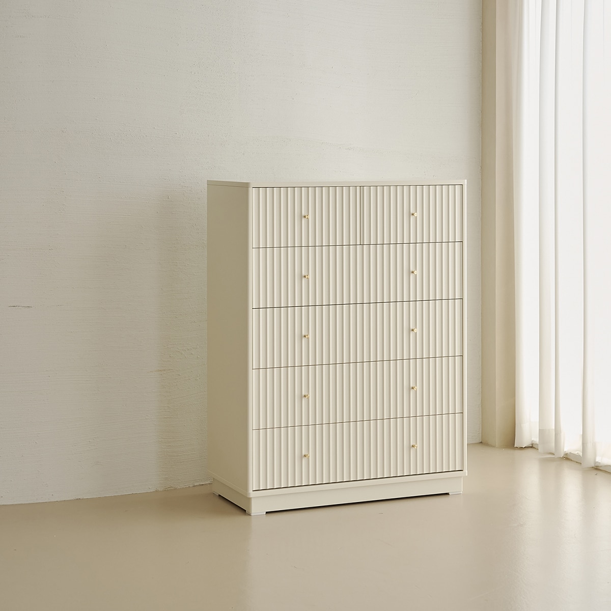 더원 화이트 템버 5단 서랍장 (900) 더원 화이트 템버 5단 서랍장 (900)