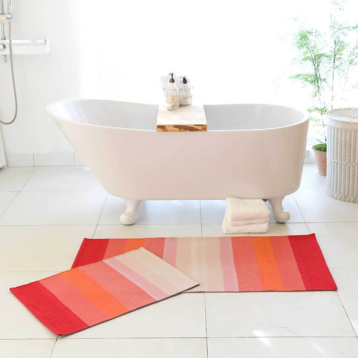 오리고 선염 코튼 엑센트 러그 50x70cm - 피어리레드 오리고 선염 코튼 엑센트 러그 50x70cm - 피어리레드