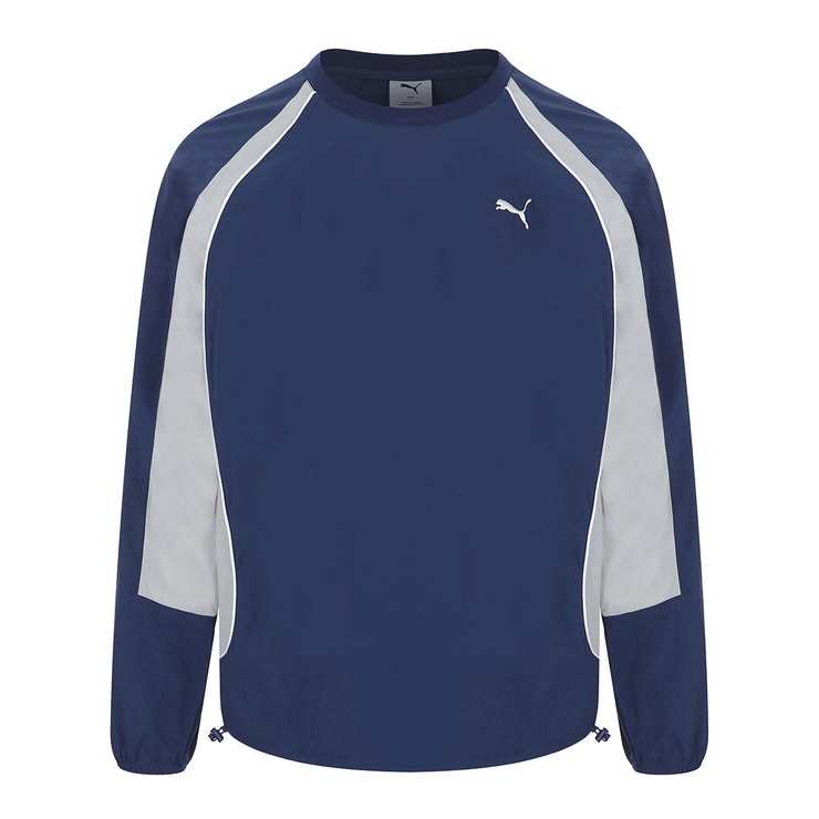 푸마 남성 긴소매 액티브 우븐 크루 - 블루
