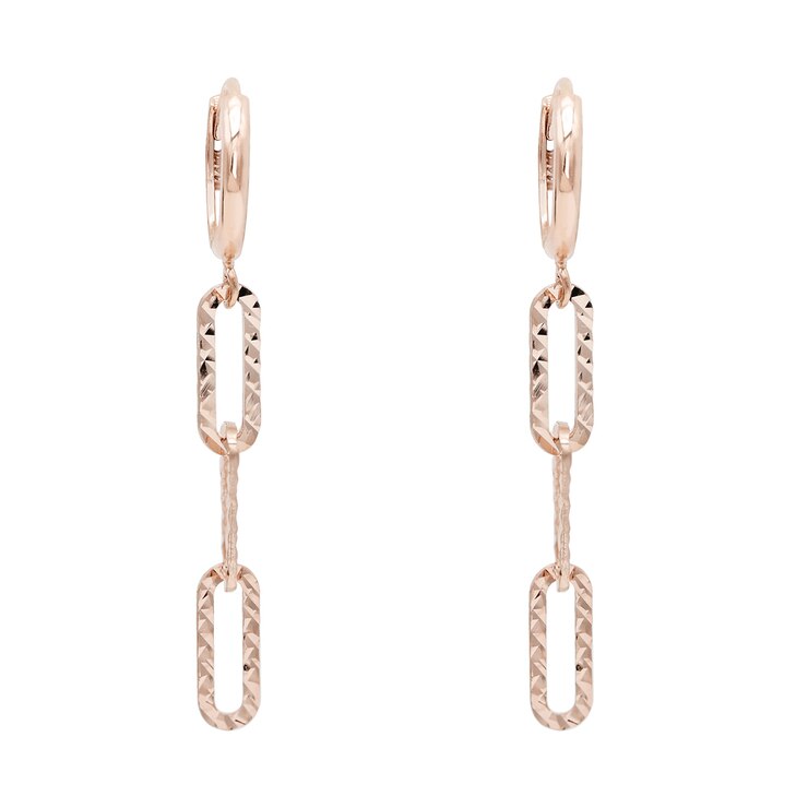 클라베드제이 14K 골드 귀걸이 헤이즐 - 로즈 골드