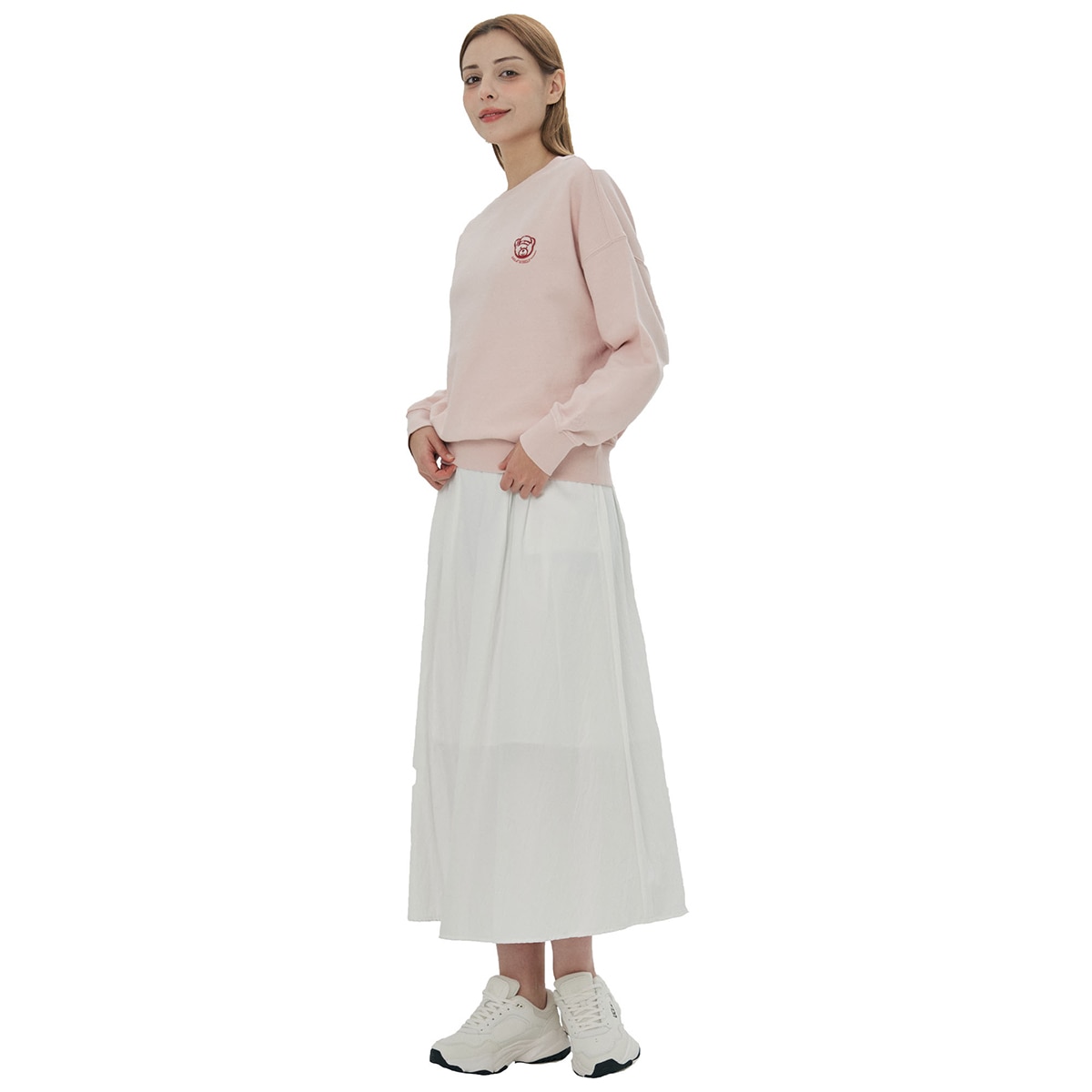 UCLA 여성 세미크롭 스웨트셔츠 - 핑크, S