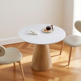 코아 원형 세라믹 식탁 세트 - 내추럴 코아 원형 세라믹 식탁 세트 - 내추럴