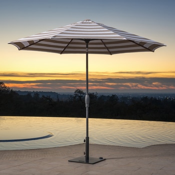 선빌라 정원용 우산지름 2.9m, 탠 스트라이프