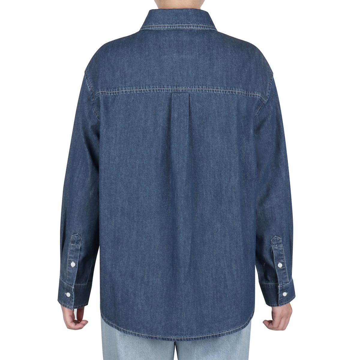 케네스콜 여성 데님 셔츠 - 다크 인디고, S 케네스콜 여성 데님 셔츠 - 다크 인디고, S