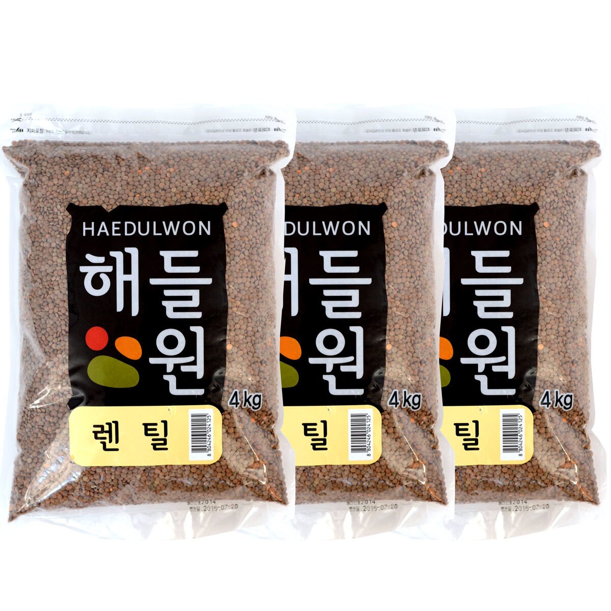 해들원 렌틸콩 4kg x 3