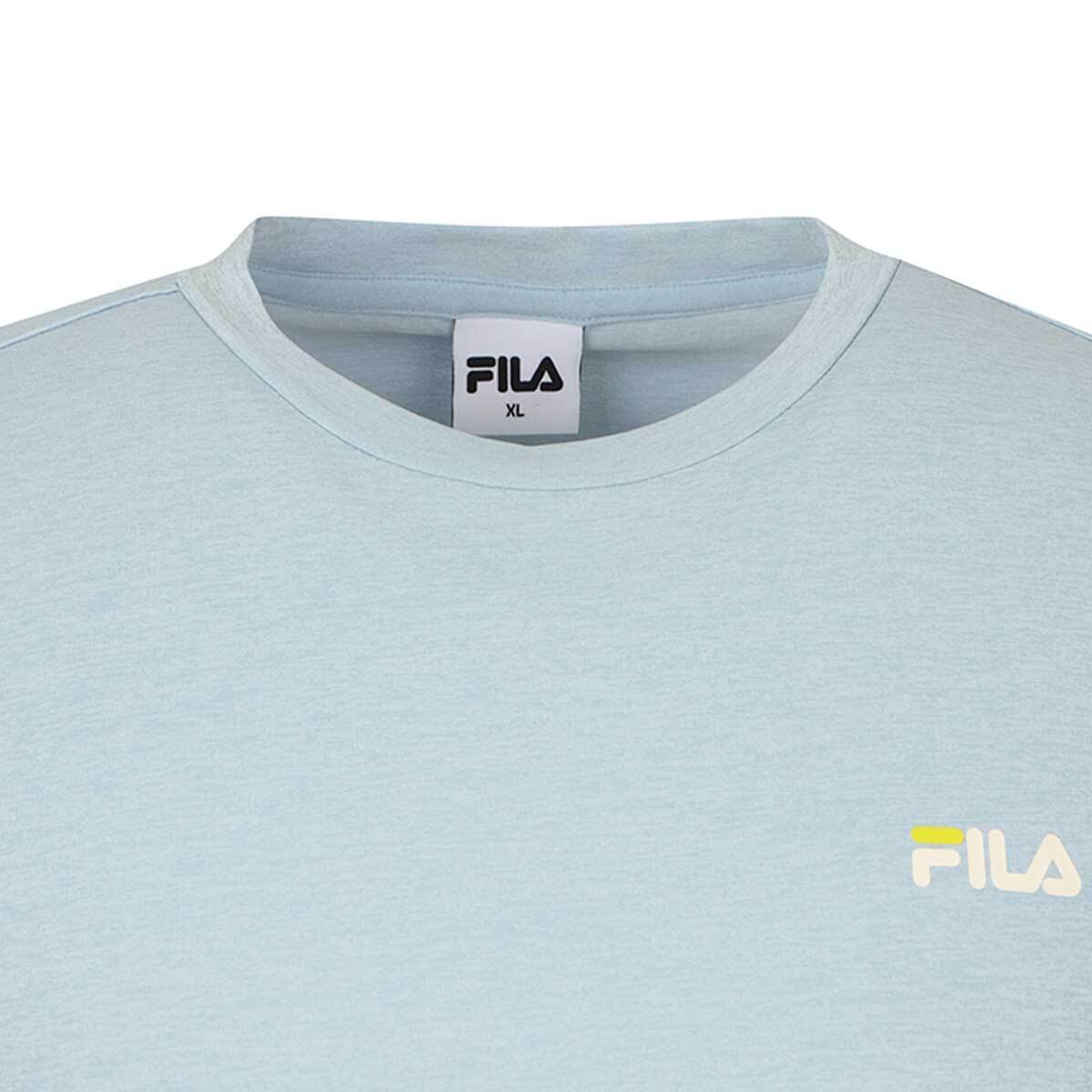 휠라 남성 기능성 반소매 티셔츠 - 블루