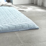 에이프릴앳홈 순면 누빔 워싱 면 요 - 퀸, 블루1(에테)