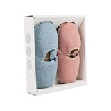 오리고 벨보아 실내화 세트 2P - 옵션2(블루L+핑크S) 오리고 벨보아 실내화 세트 2P - 옵션2(블루L+핑크S)