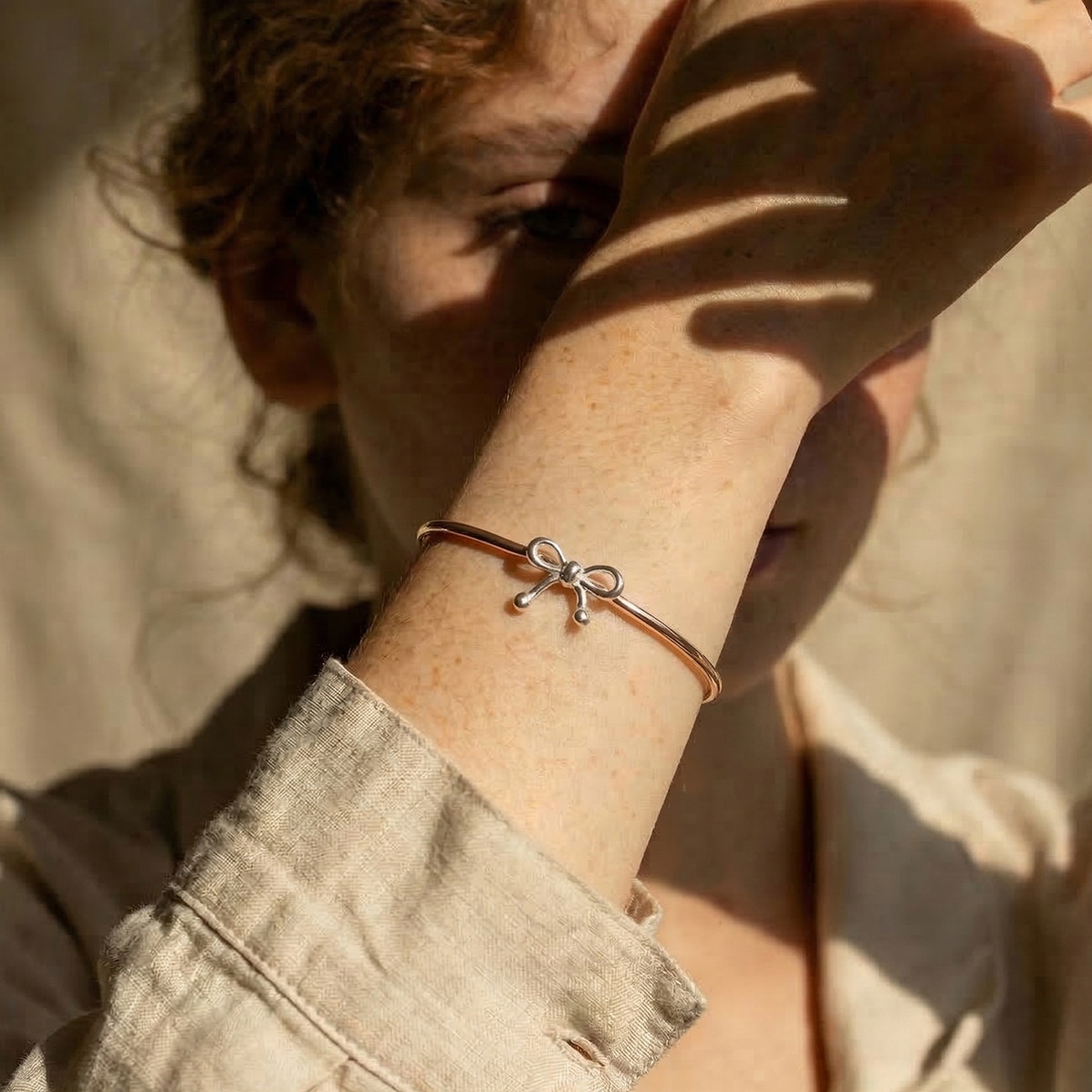 클라베드제이 14K 골드 팔찌 리브