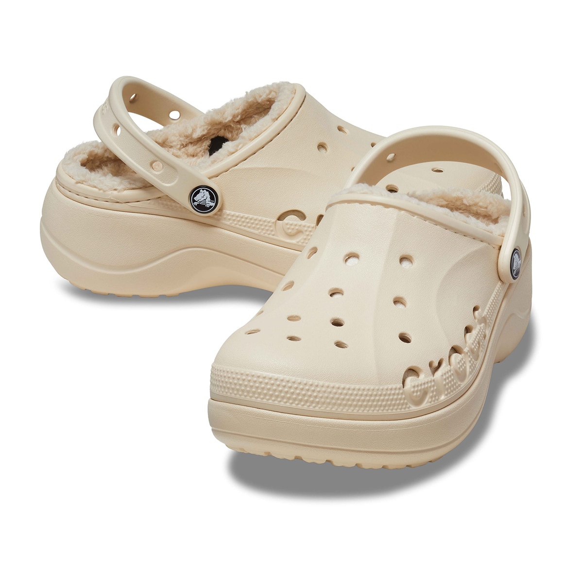 크록스 바야 플랫폼 라인드 클로그