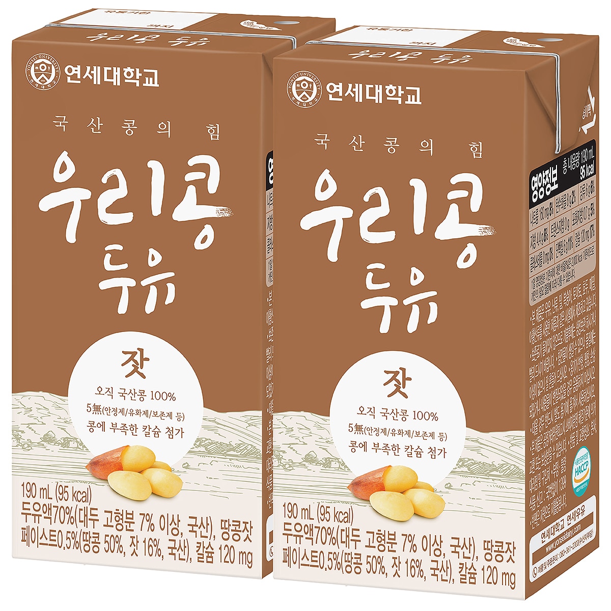 연세 우리콩 두유 잣 190ml x 72입