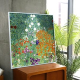 지클레 그림 액자 76x76cm - 클림트, 꽃의 정원