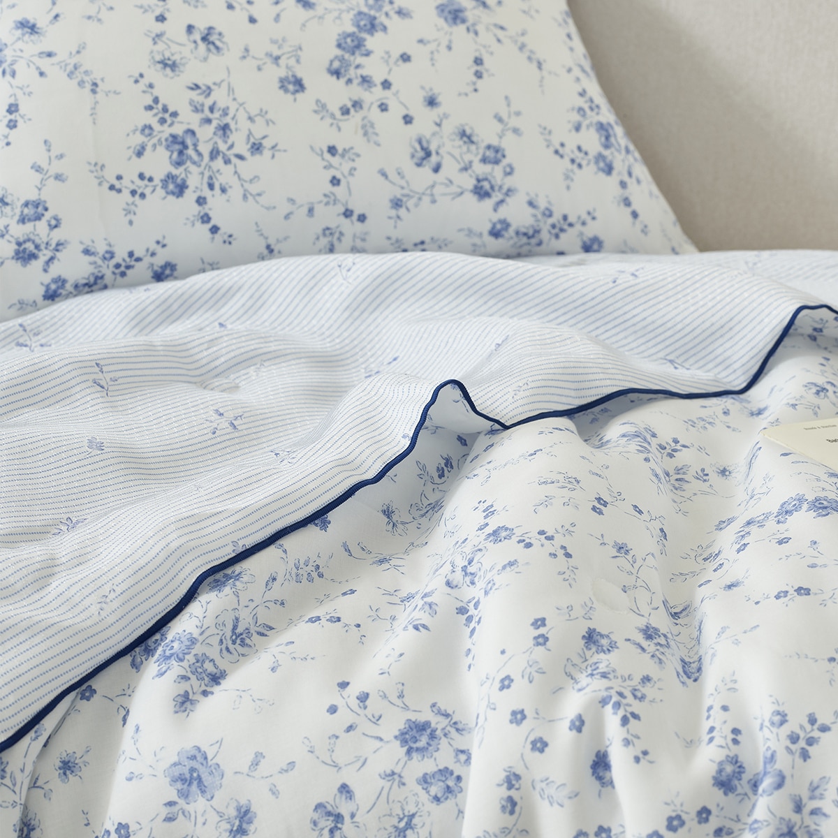 에이프릴앳홈 모달 인견 사계절 담요 120x150cm - 블루