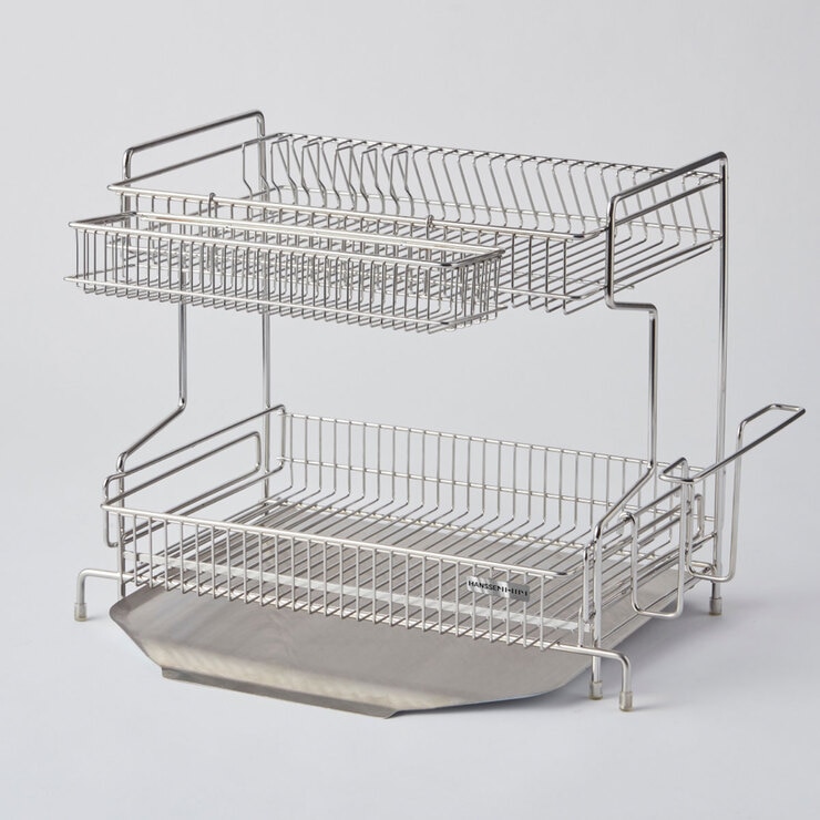 Hnassem Stainless 2-Tier Expandable Dish Rack 679558