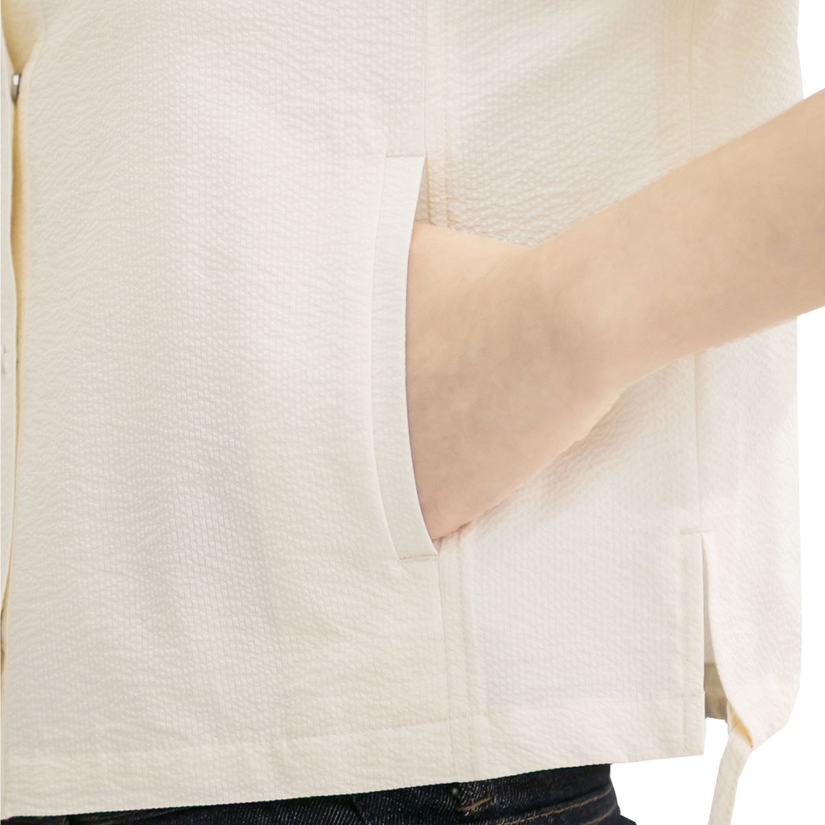 르샵 여성 셔츠 재킷 - 아이보리