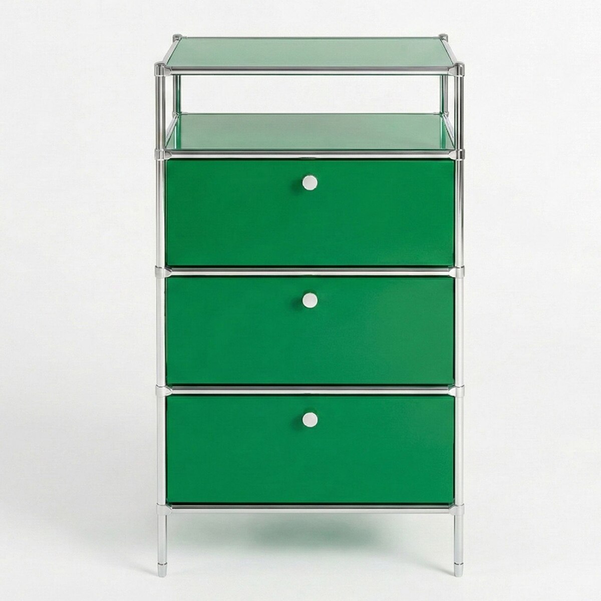 더원 모듈 3단 오픈 서랍장 - 그린 더원 모듈 3단 오픈 서랍장 - 그린