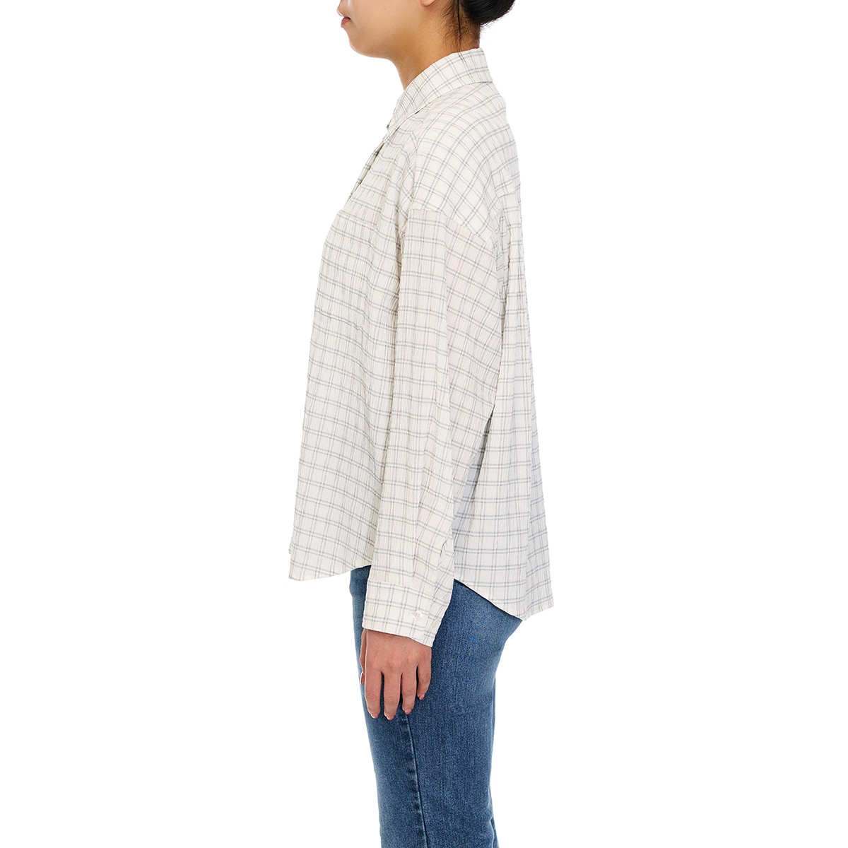 쥬시꾸뛰르 여성 체크 셔츠 - 화이트, S/M 쥬시꾸뛰르 여성 체크 셔츠 - 화이트, S/M