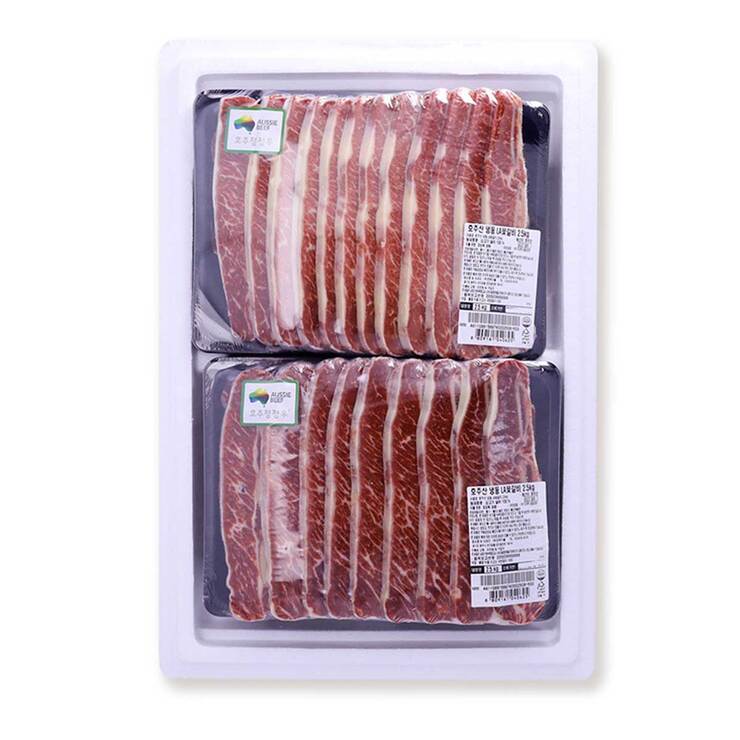호주산 냉동 LA꽃갈비 2.5kg x 2팩
