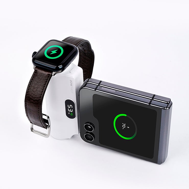 스마텍 도킹형 보조배터리 5000mAh x 2 - 라이트닝 x 2개