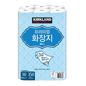 커클랜드 시그니춰 프리미엄 3겹화장지40m x 30롤