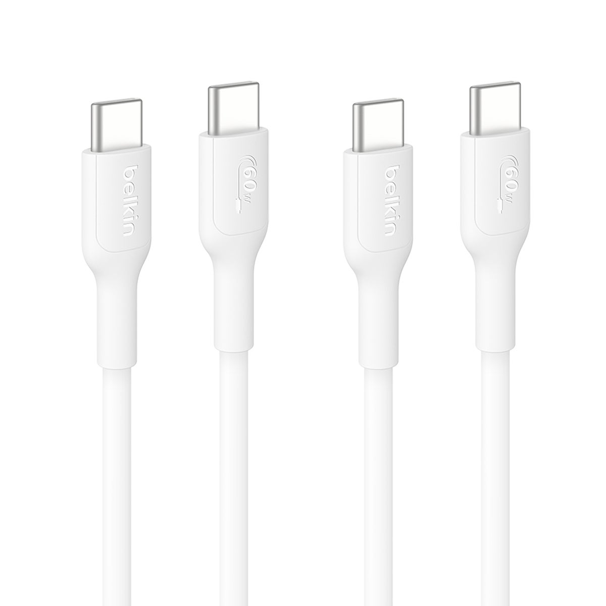 벨킨 60W USB-C to C 충전 케이블 1m x 2PK - 화이트