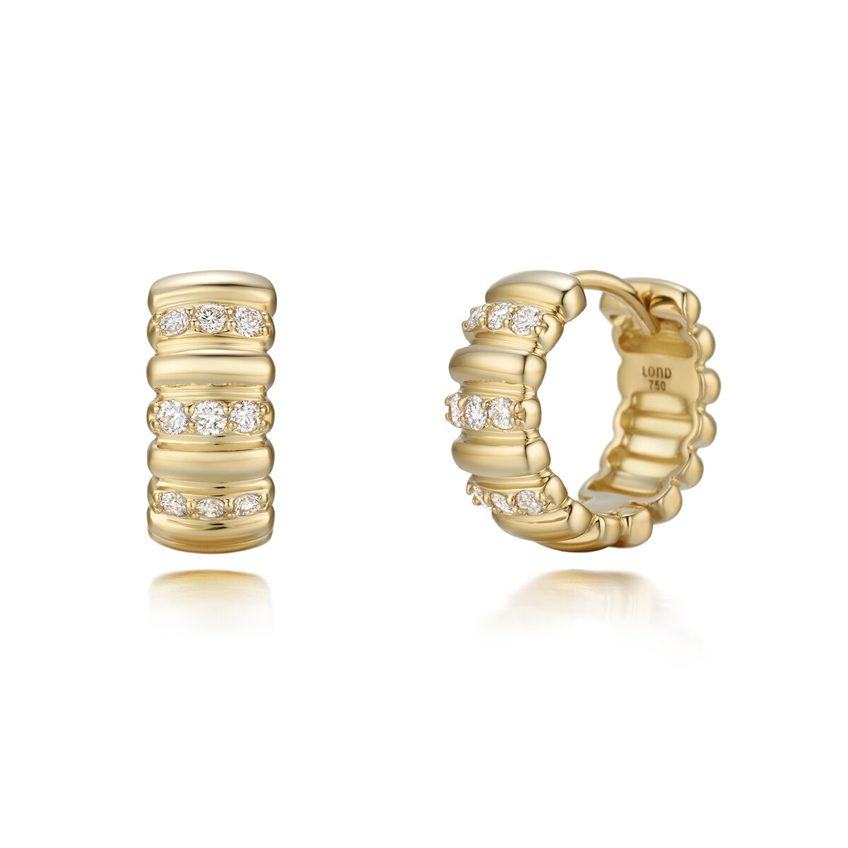 론드 벨리네 다이아몬드 귀걸이 - 엘로골드 론드 벨리네 다이아몬드 귀걸이 - 엘로골드