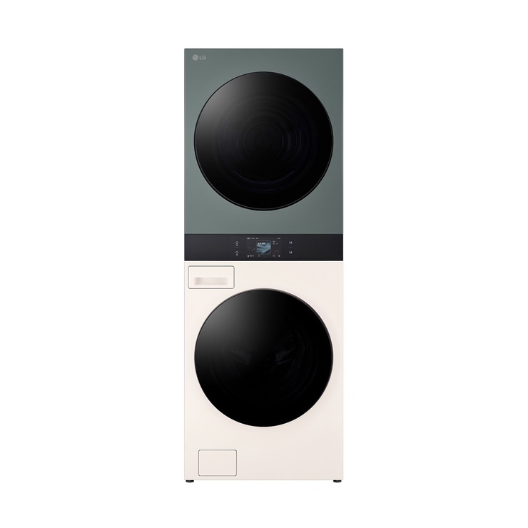 엘지 오브제 AI 워시타워 세탁 23kg&건조 23kg 베이지 그린