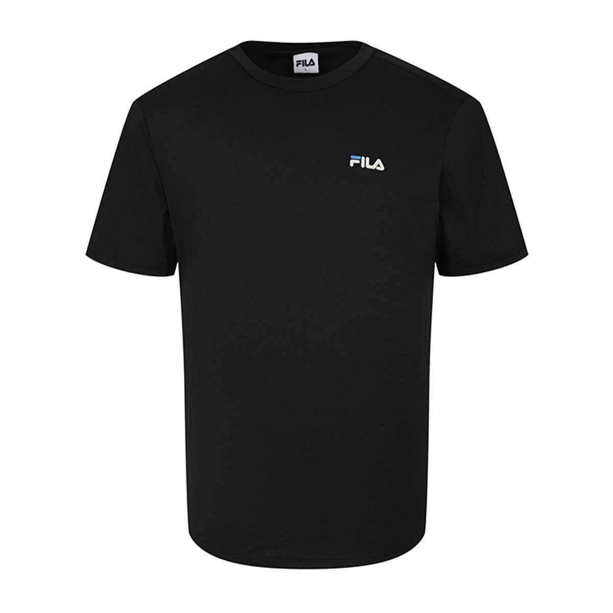 휠라 남성 기능성 반소매 티셔츠 - 블랙