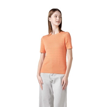 리디아 바인 여성 수피마코튼 반소매 니트