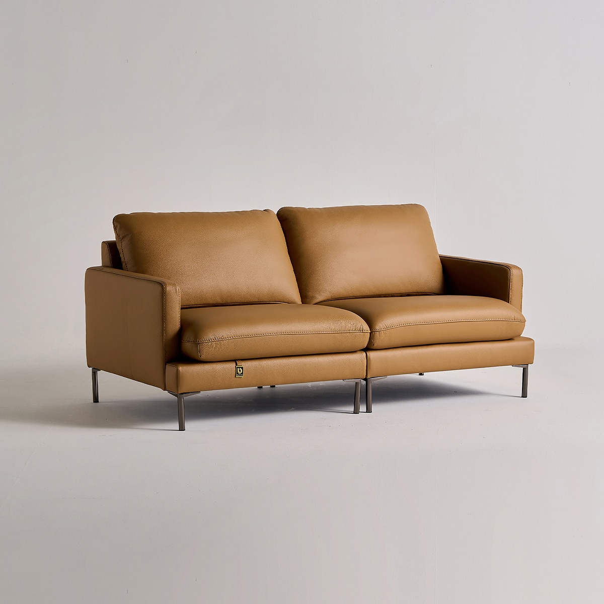 다우닝 코지 전체천연가죽 소파 3인