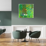 지클레 그림 액자 76x76cm - 클림트, 꽃이 있는 농장정원