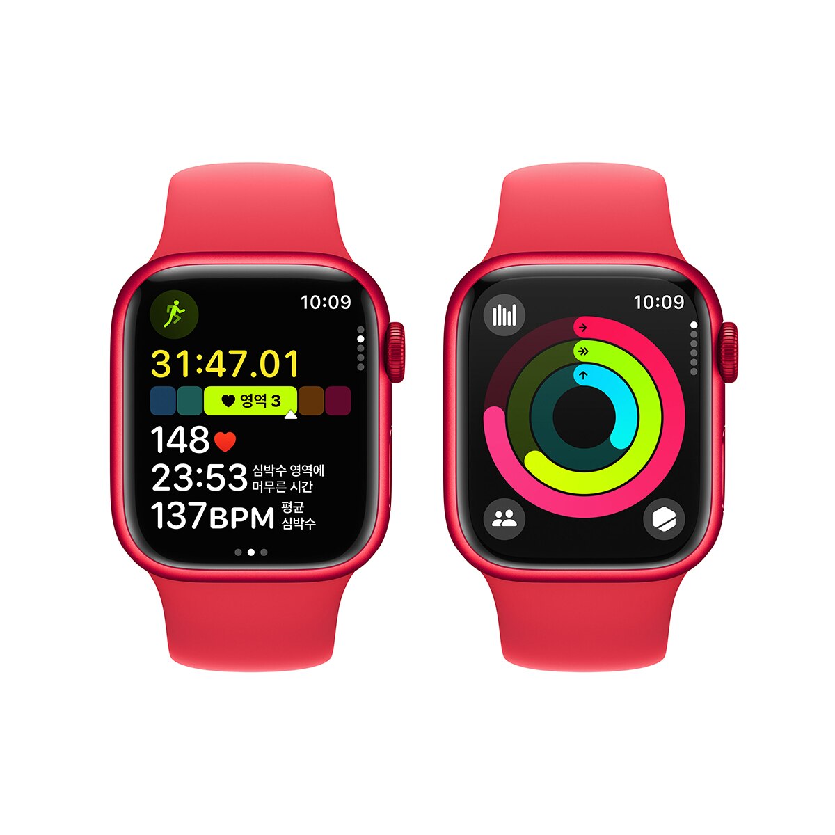 Apple Watch S9 41mm GPS+Cell (Product)Red/Red스포츠밴드M/L
