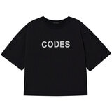 코데즈컴바인 여성 핫픽스 로고 티셔츠 - 블랙