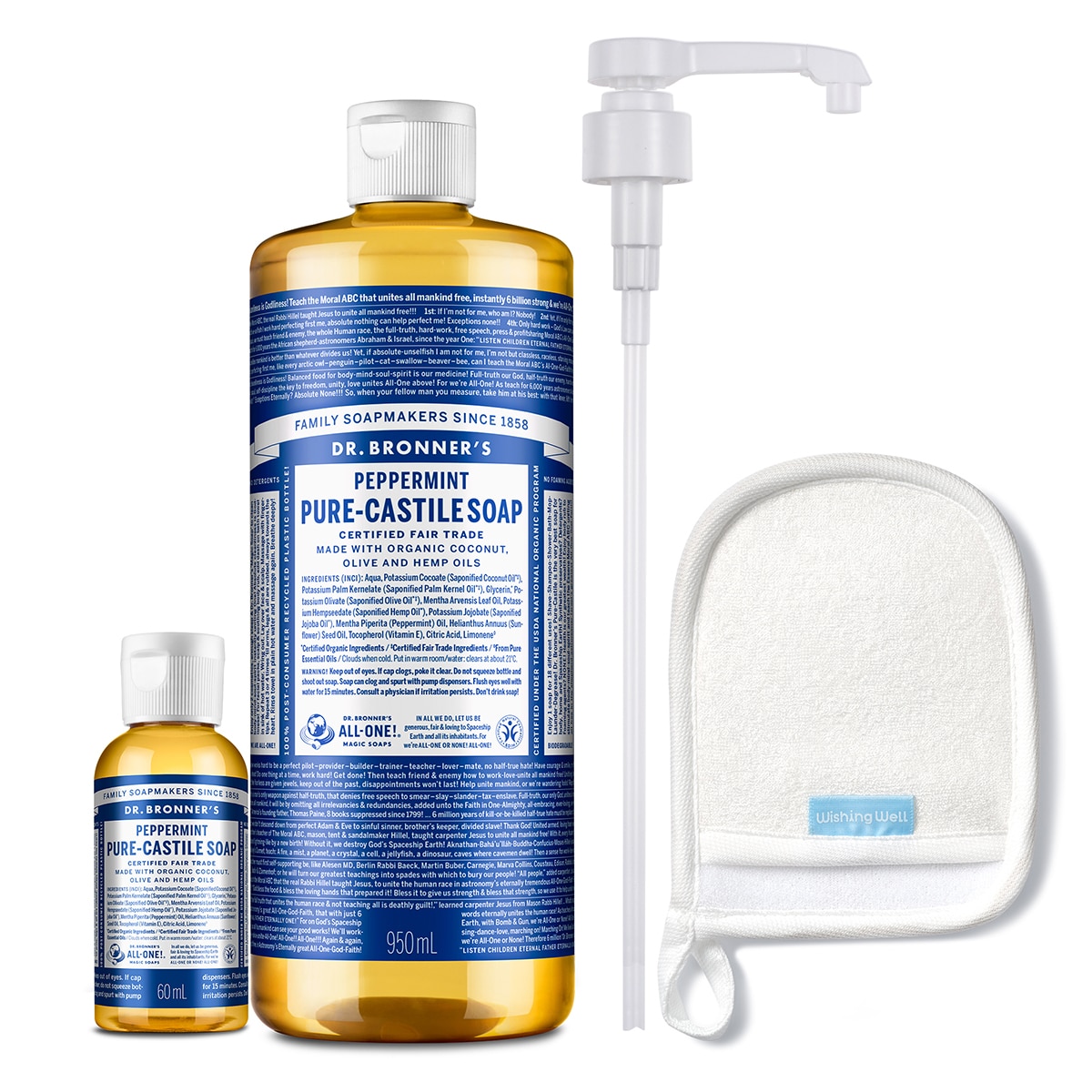 닥터브로너스 캐스틸 솝 클렌저 950ml + 60ml