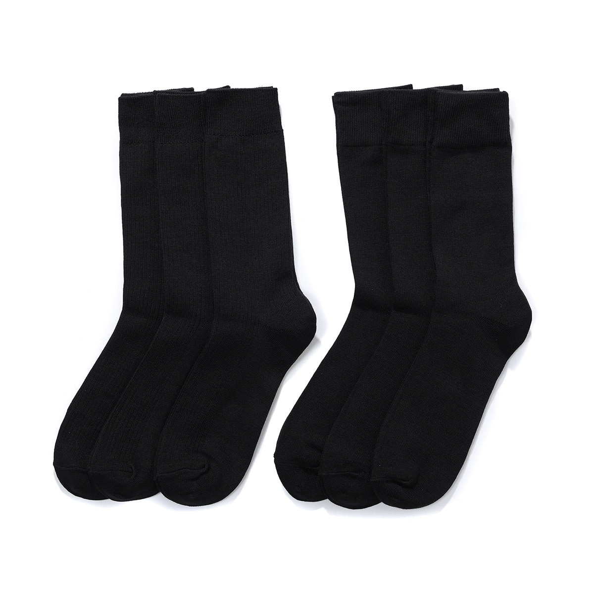 싹스탑 남성 울 양말 6족 - 블랙