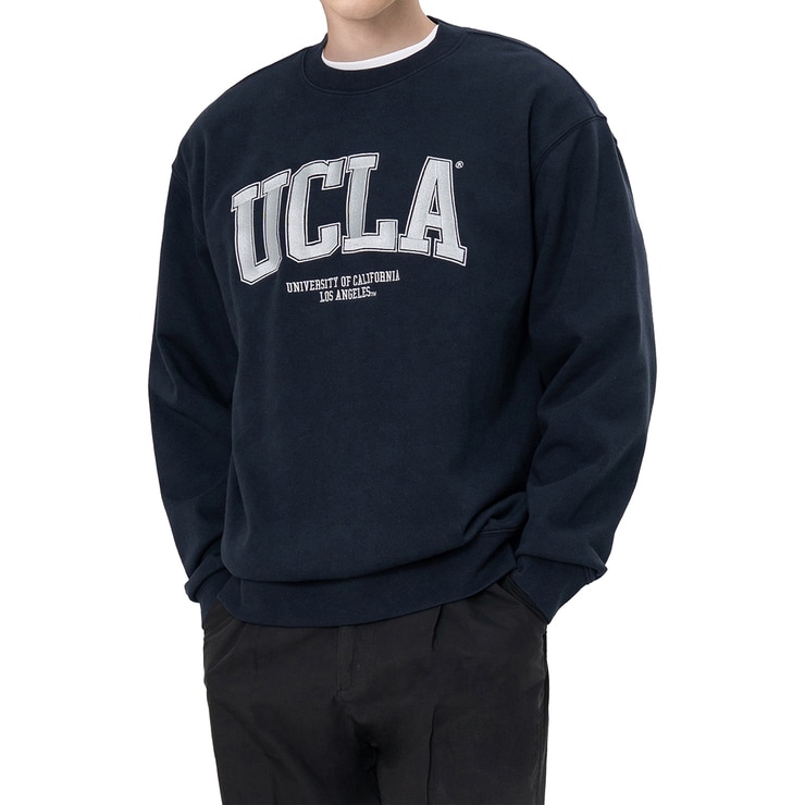 UCLA 성인 긴소매 로고 크루넥